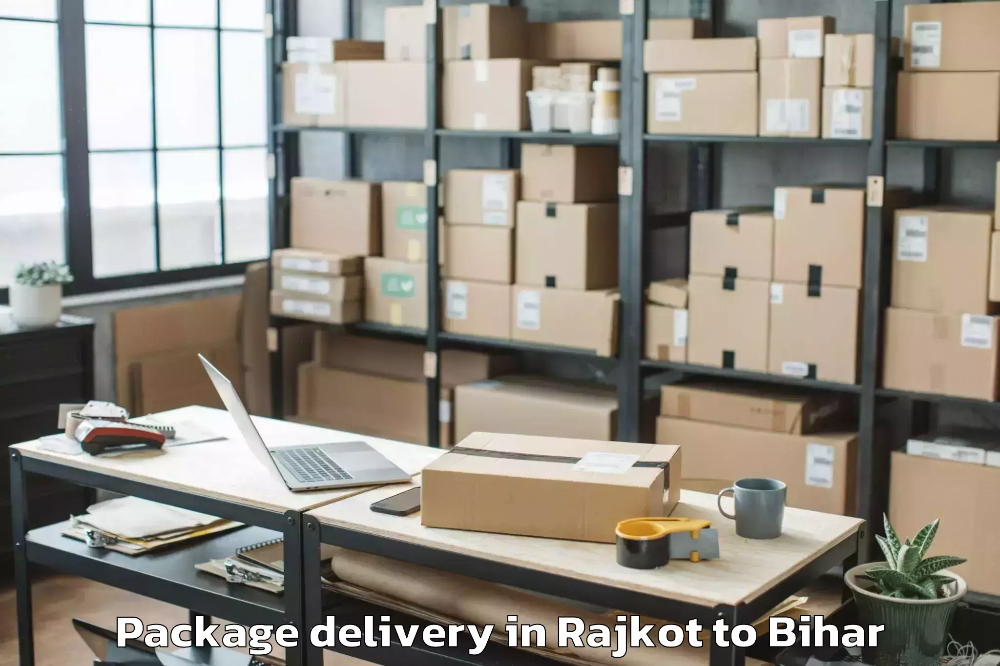 Professional Rajkot to Barauli Package Delivery